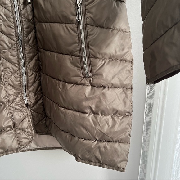 Kenneth Cole Taupe Puffer Jacket - Picture 3 of 6